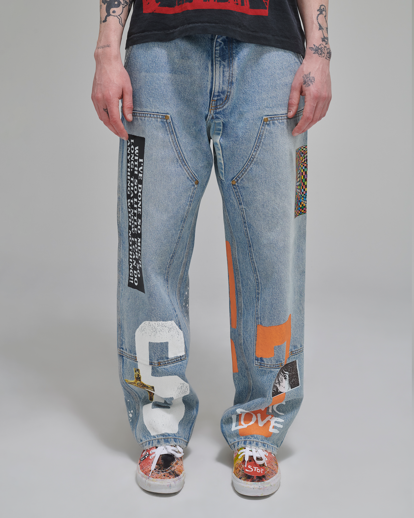 NOTHING PERSONAL DOUBLE KNEE JEANS